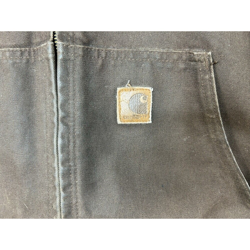 Vintage Carhartt Hooded Zip Up Jacket Mens Large RN# 14806 Brown - Picture 10 of 12